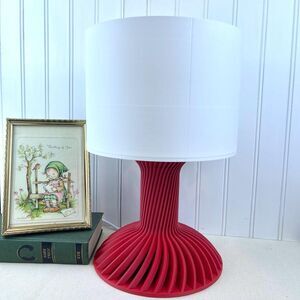 Ridged Table Lamp, Desk Lamp and Shade, Bedside Lamp, Sculptural Design